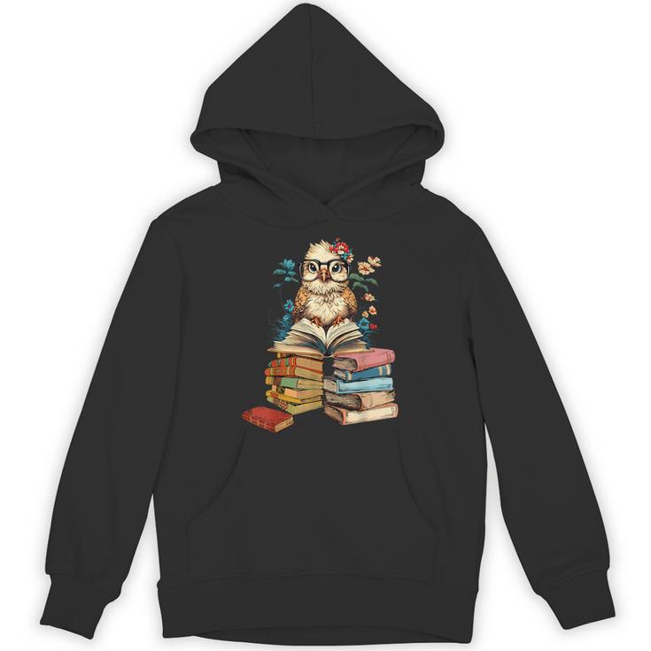 Cute Reading Chicken With Glasses Books Bookworm Reader Book Unisex Hoodie