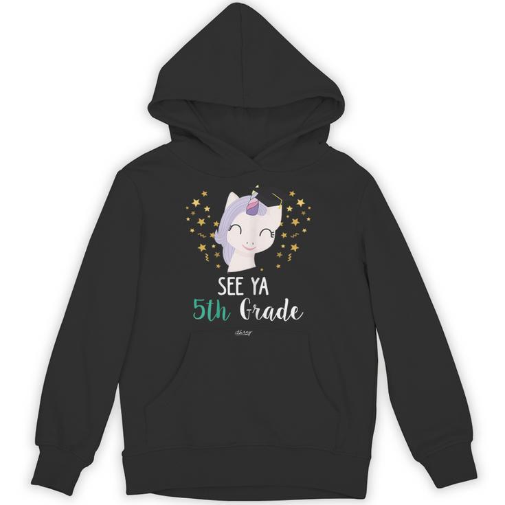 Cute Unicorn See Ya 5th Grade Graduation Shirt Unisex Hoodie