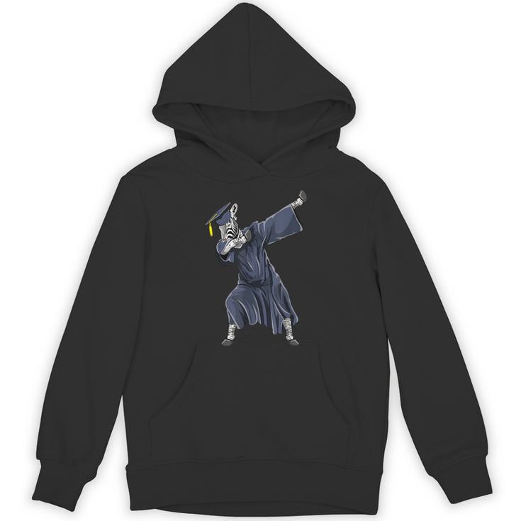 Dabbing Graduate Zebra Team Mascot Graduation Senior Shirt Unisex Hoodie