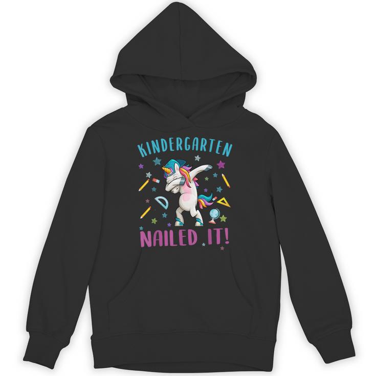 Dabbing Kindergarten Unicorn Graduation Class 2021 Nailed It Unisex Hoodie