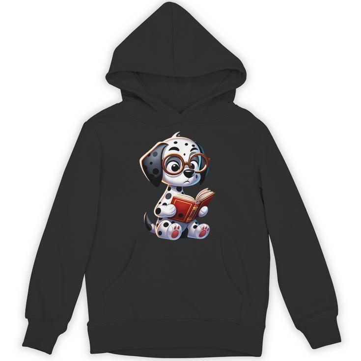 Dalmatian Reading a Book Dog Unisex Hoodie
