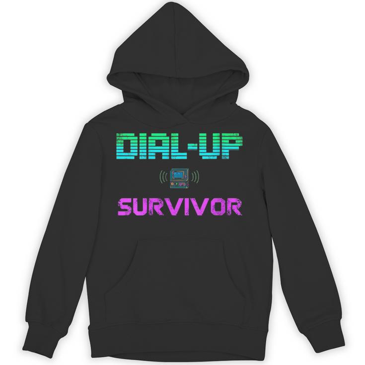 Dial Up Survivor Retro Modem Nostalgia Tech Top Unisex Hoodie