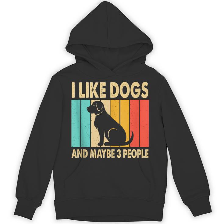 I Like Dogs And Maybe 3 People Introvert Unisex Hoodie