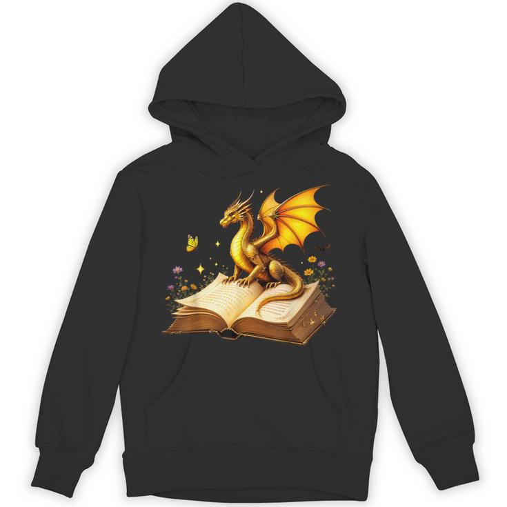 Dragon Fantasy Book Lover Bookish Reader Bookworm Wildflower Unisex Hoodie