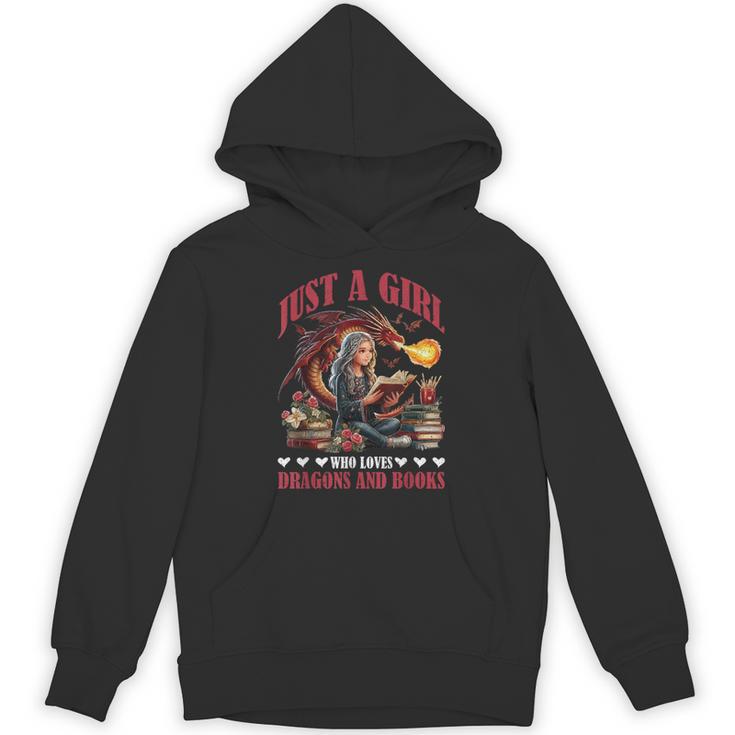 Dragon Just A Girl Who Loves Dragons And Books Unisex Hoodie
