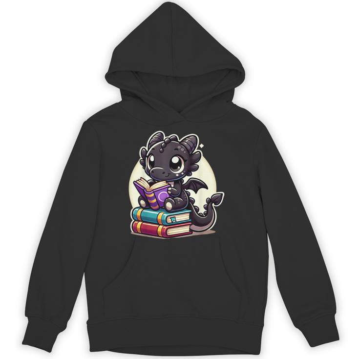 Dragon Reading A Book Cute Bookworm Book Lover Unisex Hoodie