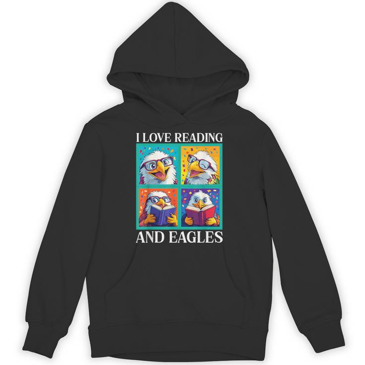 Eagle Love Reading And Eagles Child Book Lover Unisex Hoodie