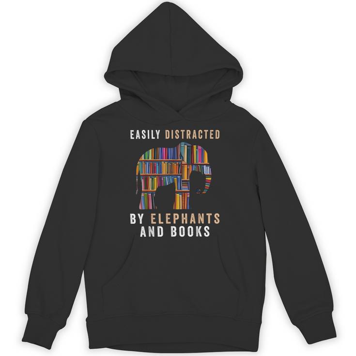 Easily Distracted By Elephants And Books Elephant Unisex Hoodie