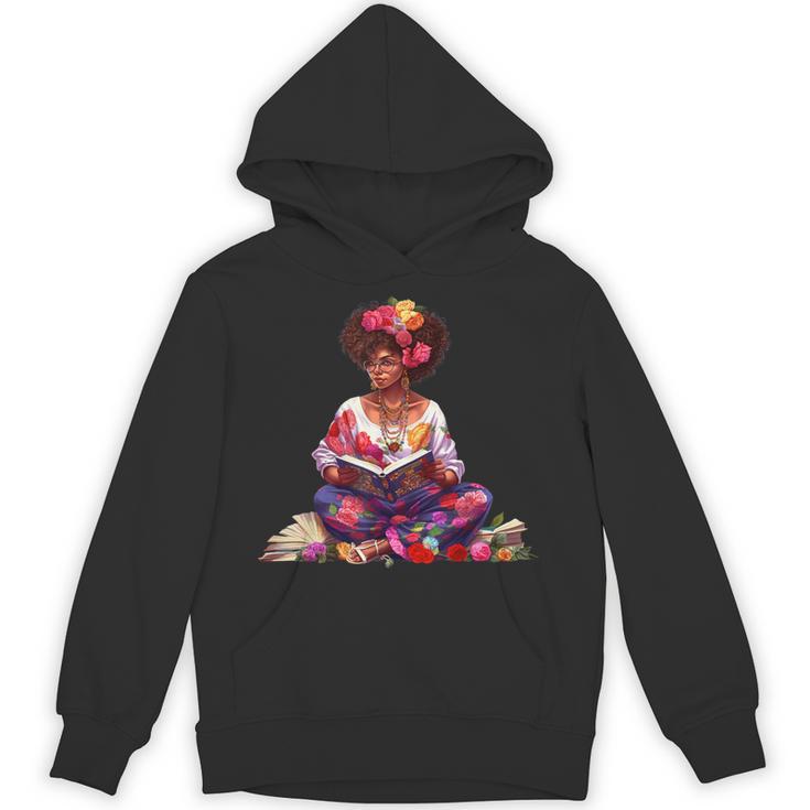 Educated Melanin Queen Afro Women Reading Book History Unisex Hoodie
