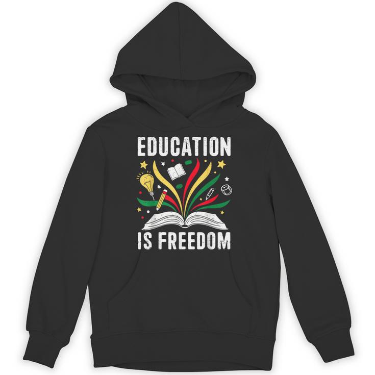 Education Is Freedom Books History Teacher Kids Unisex Hoodie