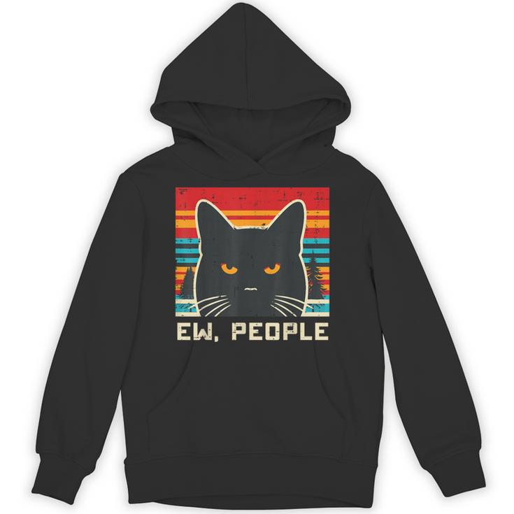 Ew People Cat Saying Introvert Women Men Kids Unisex Hoodie