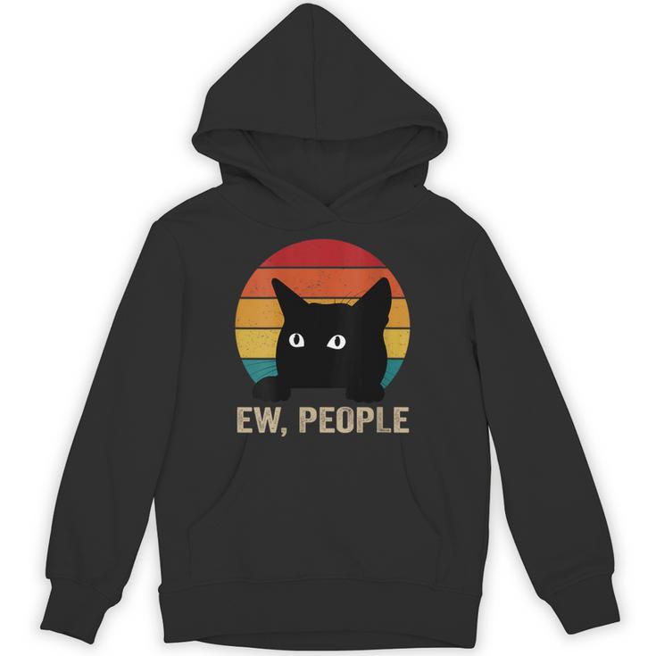 Ew People Introvert Cat Lover Cat Lady Vintage Unisex Hoodie