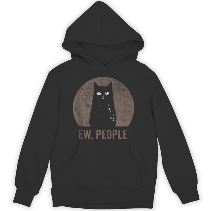 Ew People Introvert Cat Meow Cat Lover Men Women Kids Unisex Hoodie