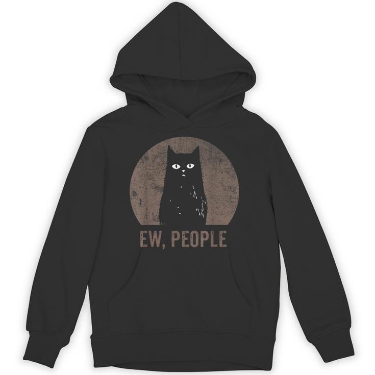 Ew People Introvert Cat Meow Cat Lover Men Women Kids Unisex Hoodie