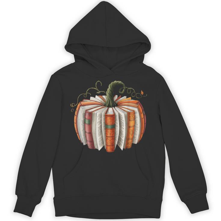 Fall Book Pumpkin Halloween Teacher Librarian Thanksgiving Unisex Hoodie