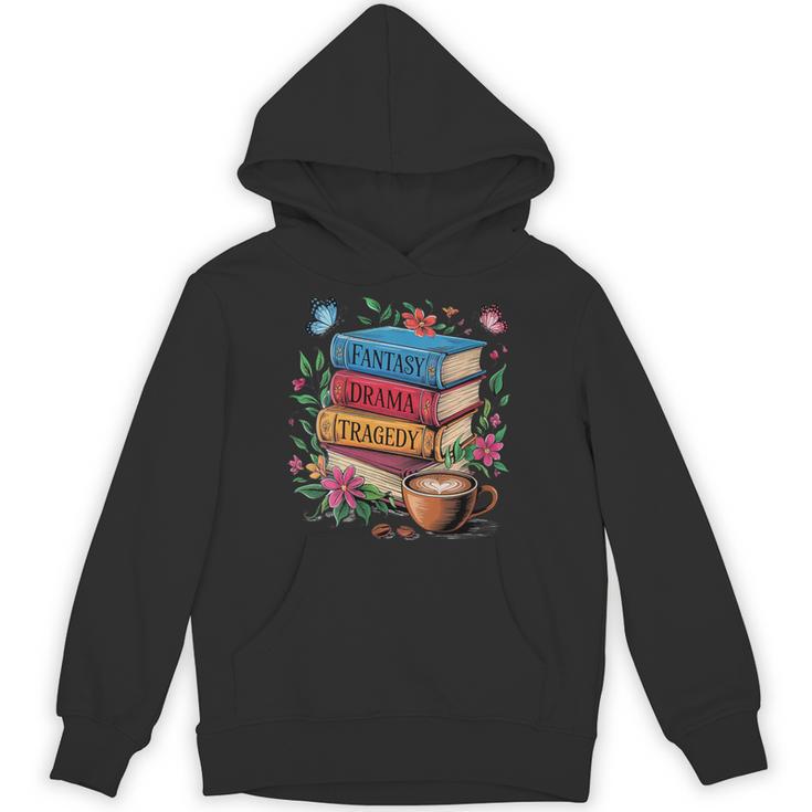 Fantasy Drama Tragedy Books Subtle Reader Librarian Flower Unisex Hoodie