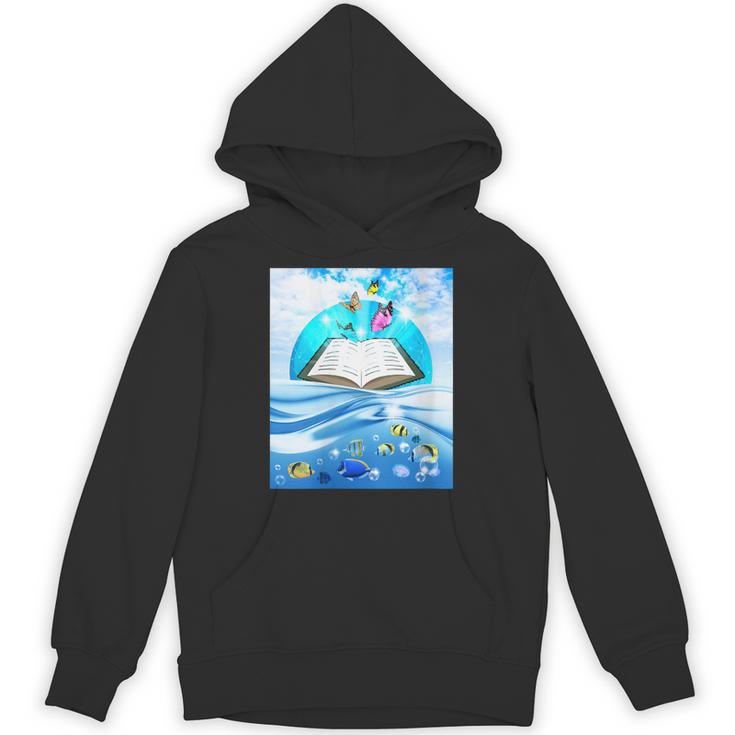 Frutiger Aero Aesthetic Tech Book Butterfly Unisex Hoodie
