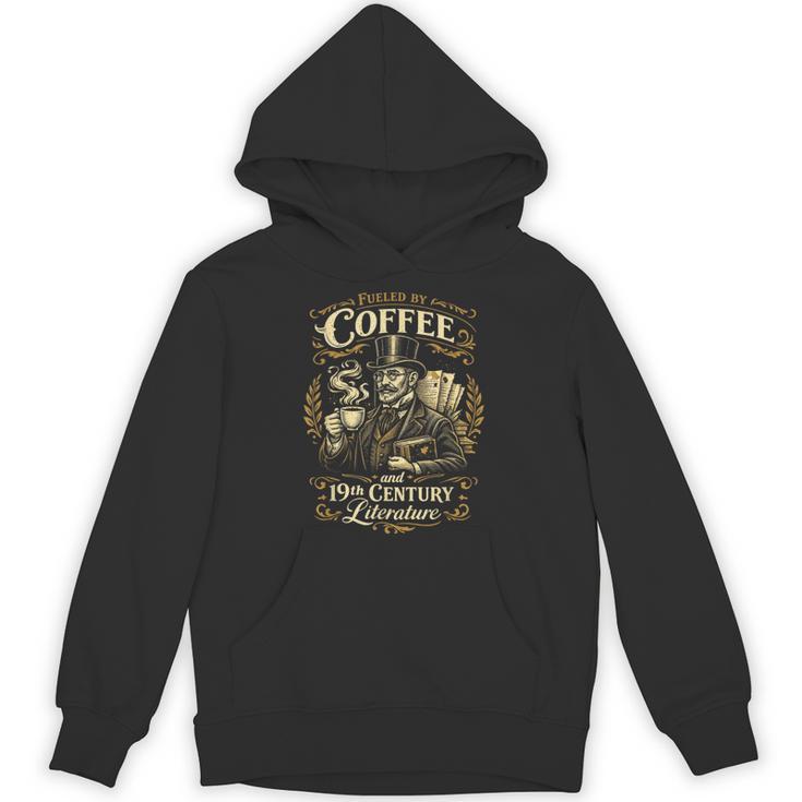 Fueled By Coffee And 19th Century Literature Book Tee Unisex Hoodie