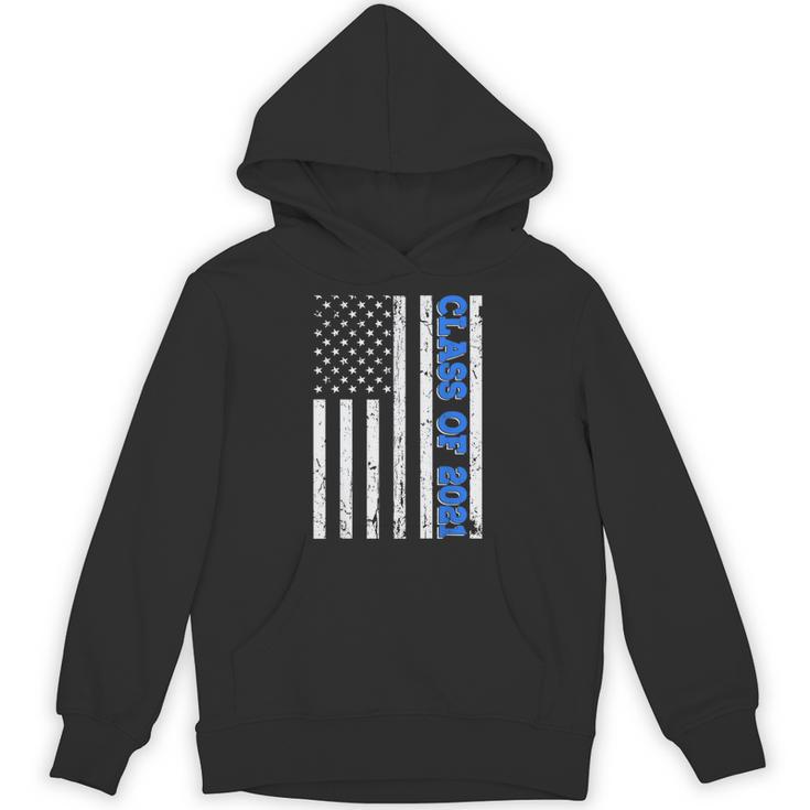 Funny Class Of 2021 American Flag Senior Graduation Unisex Hoodie