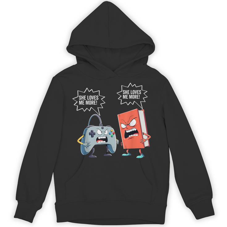 Gamer Book Lover Girl Women Bookworm Video Gaming Daughter Unisex Hoodie