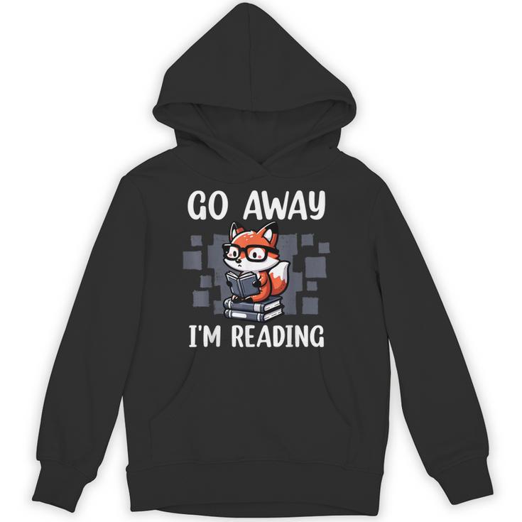 Go Away I'm Reading Book Reader Cute Fox Librarians Unisex Hoodie