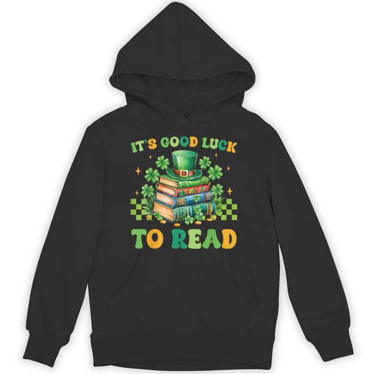 Goods Luck Read Librarian Book Patrick Days Shamrock Clover Unisex Hoodie