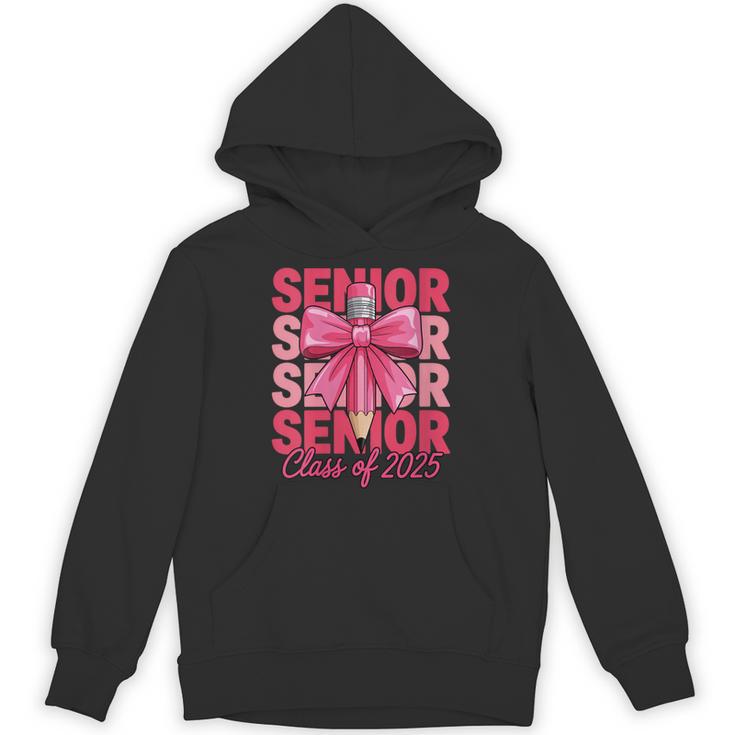 Graduate 2025 For Senior 2025 Graduation Coquette Pink Bow Unisex Hoodie