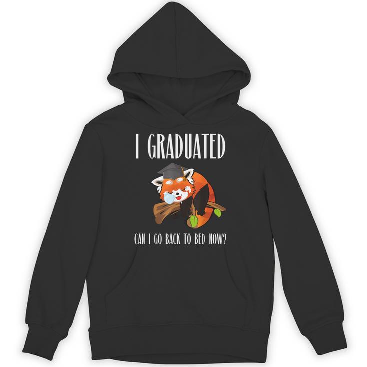 I Graduated Can I Go Back To Bed Sleepy Red Panda Graduation Unisex Hoodie