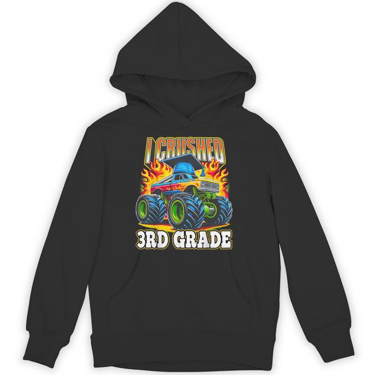 Graduation 3rd Grade Monster Truck Boys I Crushed Grad Unisex Hoodie