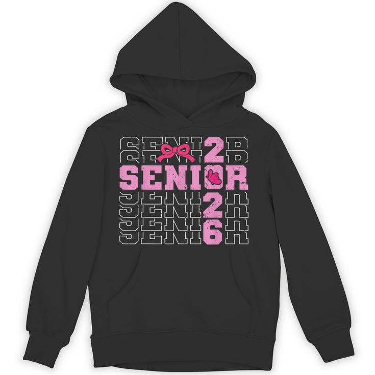 Graduation Class Of 2026 Senior 2026 Pink Bow Coquette Unisex Hoodie