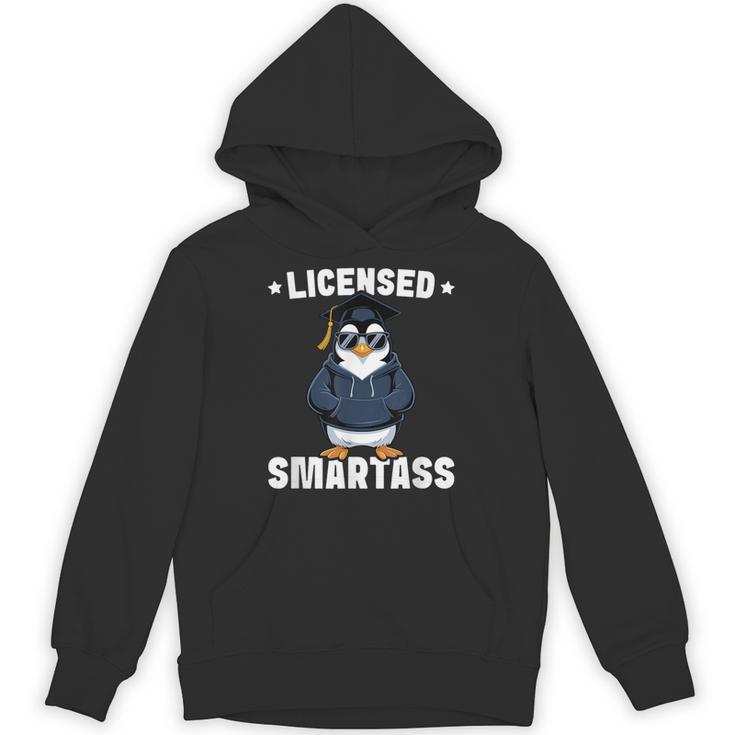 Graduation Penguin Licensed Smartass Graduate Unisex Hoodie