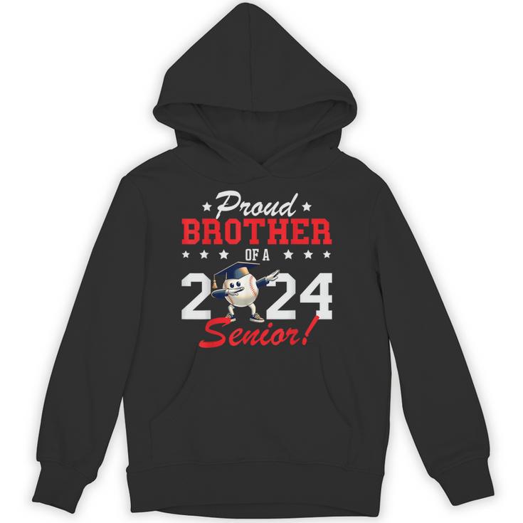 Graduation Proud Brother Of A 2024 Senior Baseball Player Unisex Hoodie