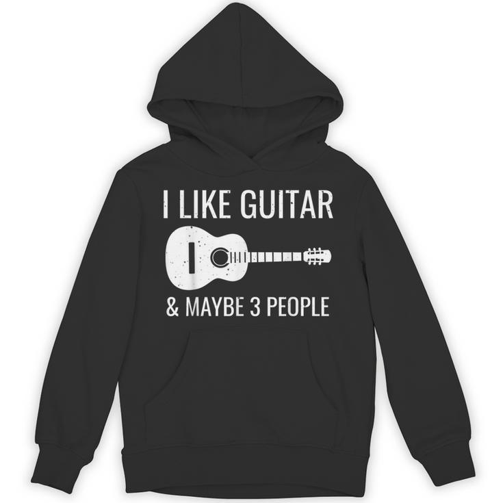 I Like Guitar & Maybe 3 People Music Introvert Guitar Unisex Hoodie
