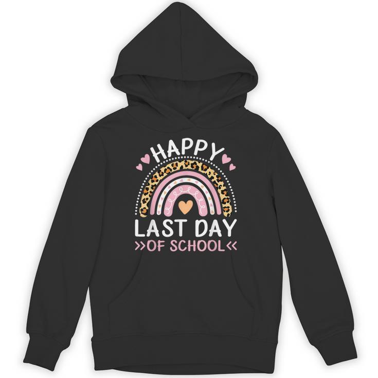 HAPPY LAST OF DAY SCHOOL Rainbow Teacher Student Graduation Men Women Girls Kids Unisex Hoodie