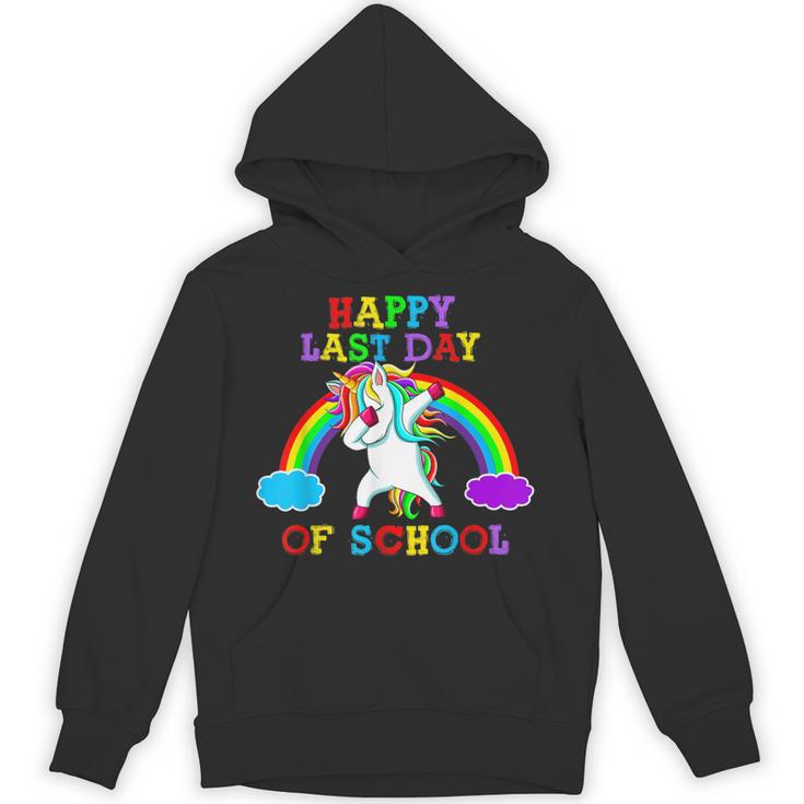 Happy Last Day Of School Teacher Student Graduation Unicorn Unisex Hoodie