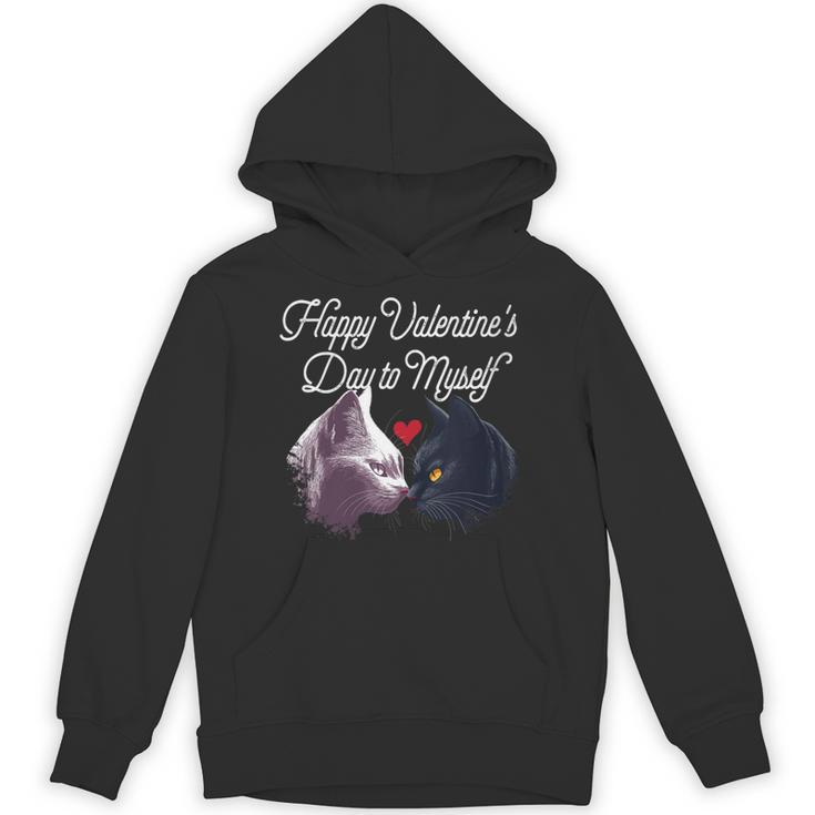Happy Valentines Day Self Introvert Humor Antisocial Unisex Hoodie