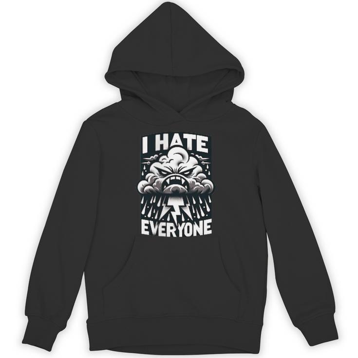 I Hate Everyone Introvert Anti-Social Dark Humor Unisex Hoodie