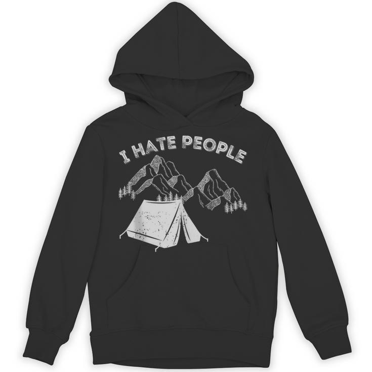 I Hate People Introvert Sarcastic I Love Camping Unisex Hoodie