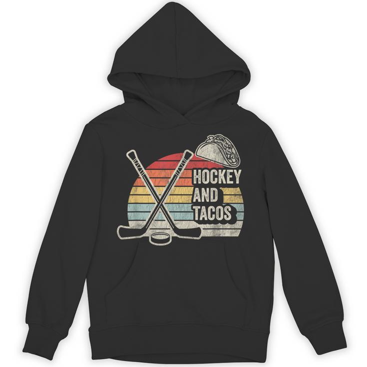 Hockey And Tacos Retro Nostalgia Lovers Unisex Hoodie