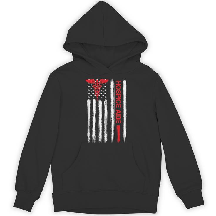 Hospice Aide American Flag Nurses Graduation Medical Unisex Hoodie