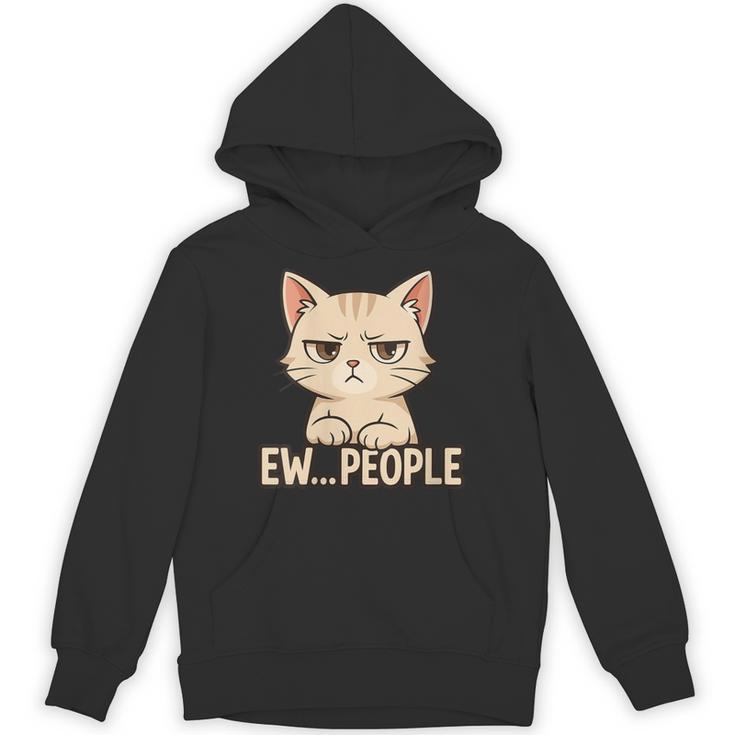 Introvert Anime Cat Ew People Unisex Hoodie