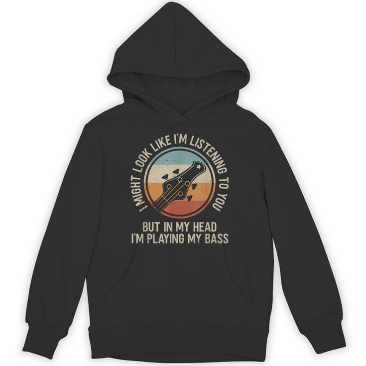 Introvert Bass Guitarist Musician Playing Bass Guitar Unisex Hoodie