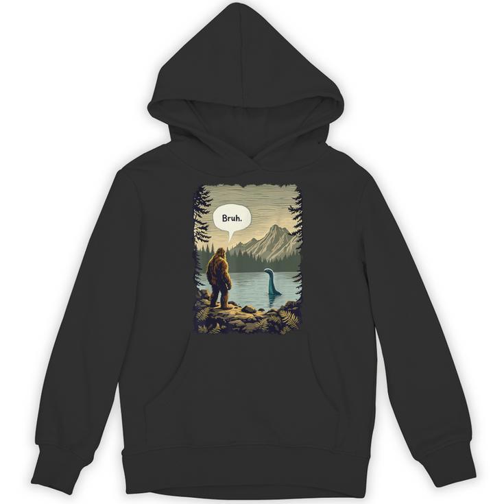 Introvert Bigfoot Sasquatch Loch Ness Monster Bruh Unisex Hoodie