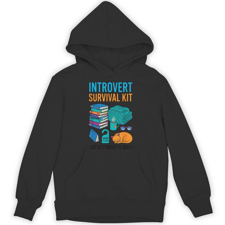 Introvert Book Lover Introvert Survival Kit Unisex Hoodie