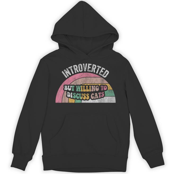 Introverted But Willing To Discuss Cats Rainbow Unisex Hoodie
