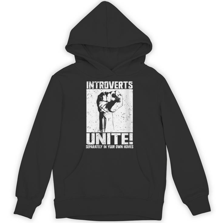 Introverts Unite Separately In Your Own Homes Introvert Unisex Hoodie