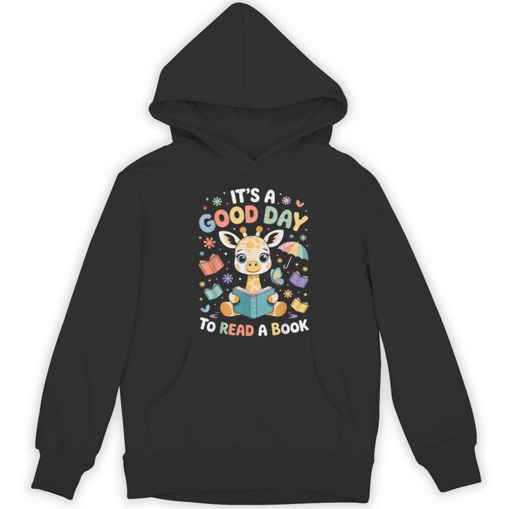 It's a Good Day To Read a Book Cute Giraffe Unisex Hoodie