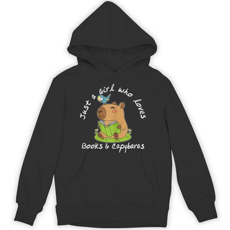 Just a Girl Who Loves Books And Capybaras Unisex Hoodie