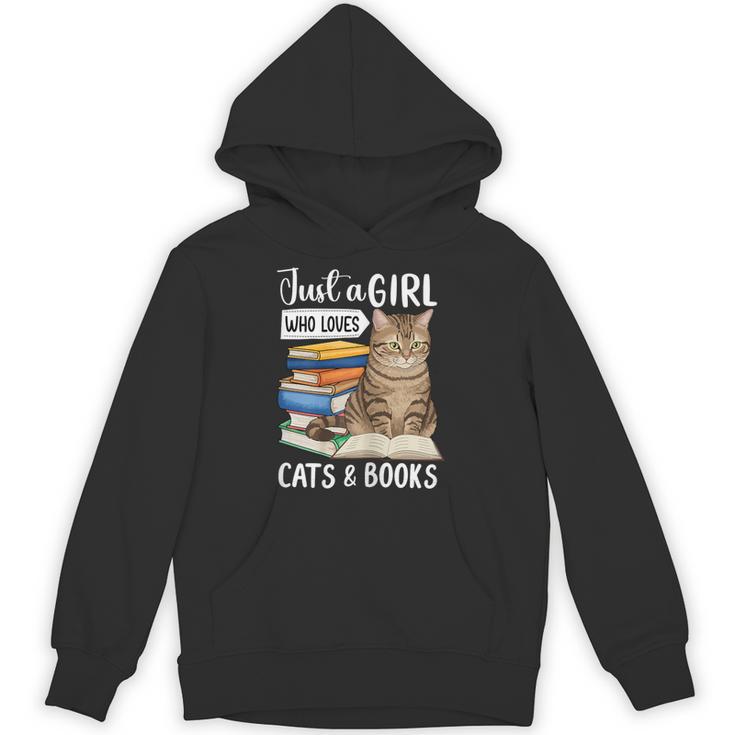 Just a Girl Who Loves Cats And Books Unisex Hoodie