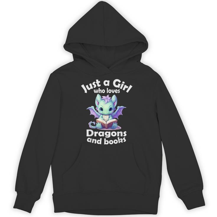 Just a Girl Who Loves Dragons And Books Dragon For Kids Unisex Hoodie
